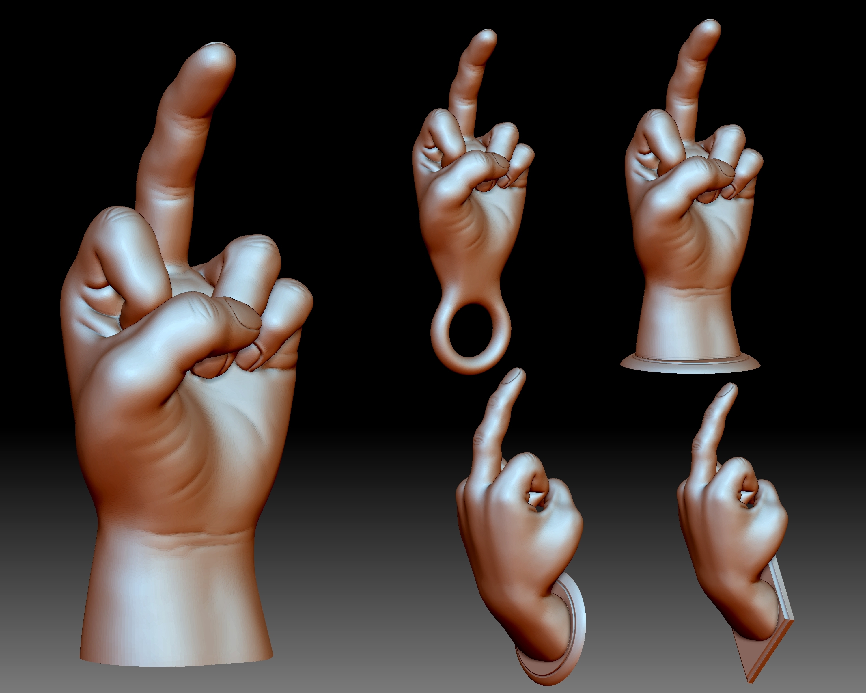 FUCK IT middle fingar 中指　fuck you フィギュア FUCK IT middle fingar 中指 fuck you フィギュア